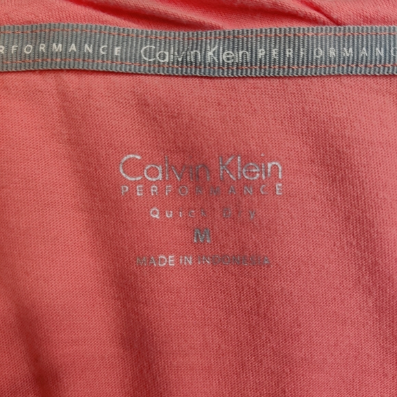 Calvin Klein Peach Short Sleeve T-Shirt Women's Medium - Picture 3 of 3